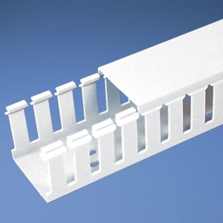 Base Wiring Duct, Type G, Wide Slot, White, 3 X 2 X 1' (6-Pack)